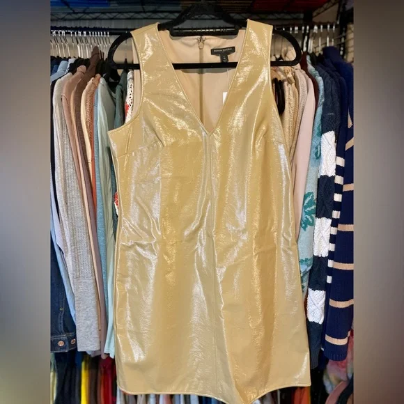 Tall Vegan Leather Shift Dress | Banana Republic | Brand New w/ Tags | Medium - Picture 8 of 11